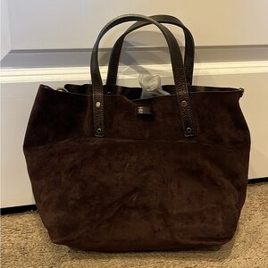 Tiffany & Co. Dark Brown Leather Tote Bag
